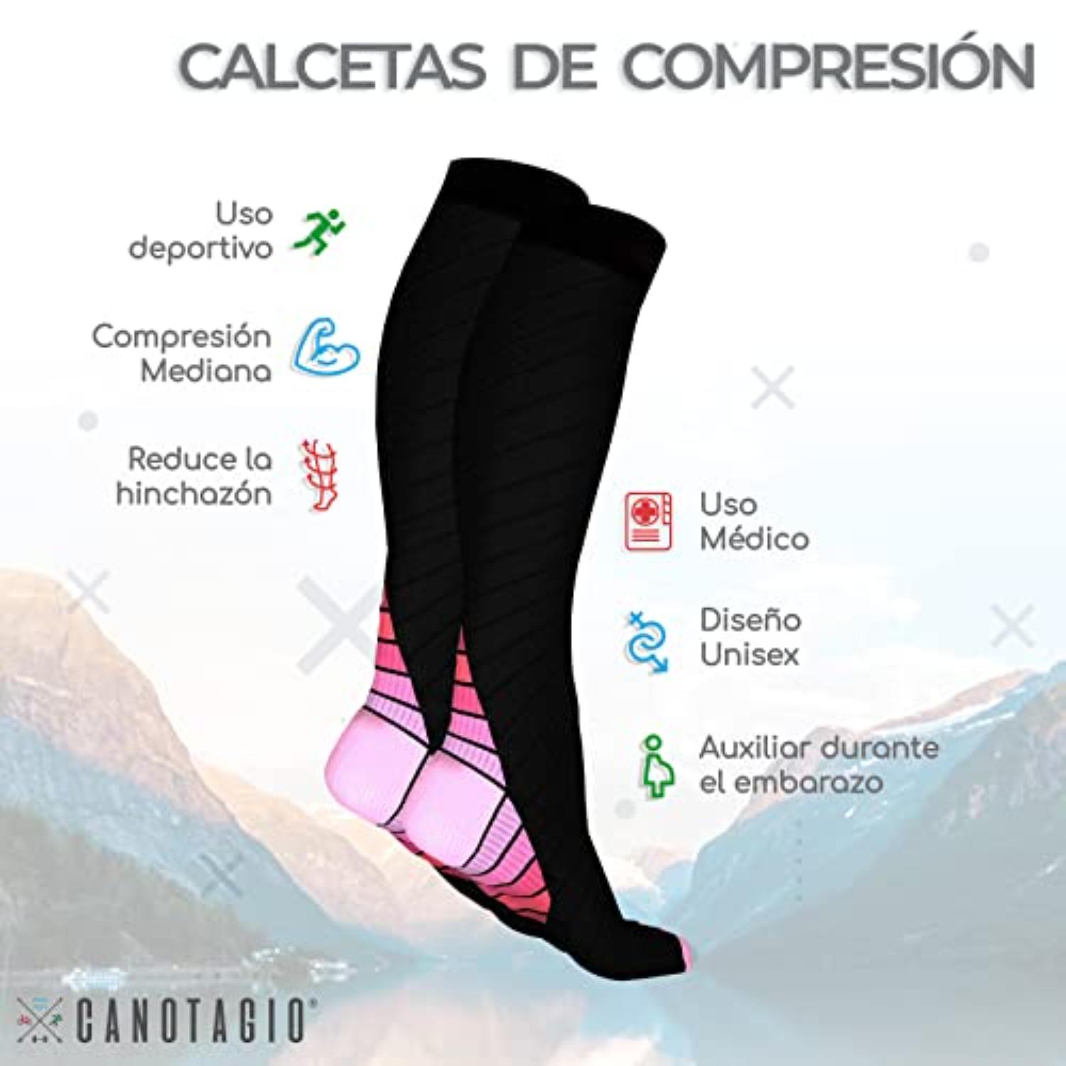 Foto 3 | 2 Pares De Calcetas De Compresión Canotagio