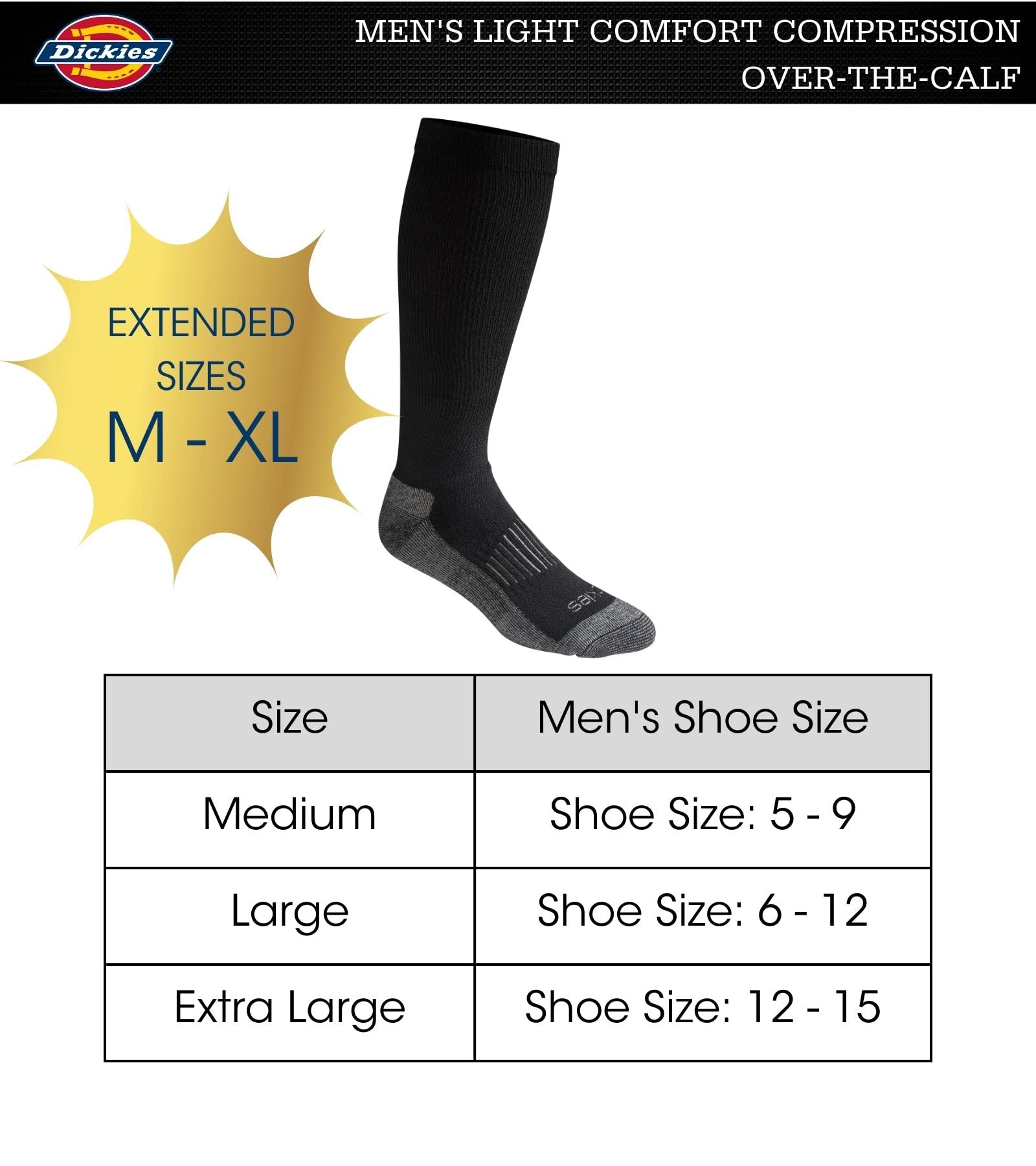 Foto 4 pulgar | Calcetines Dickies Light Comfort De Compresión Por Encima De La Pantorrilla Para Hombre - Venta Internacional.