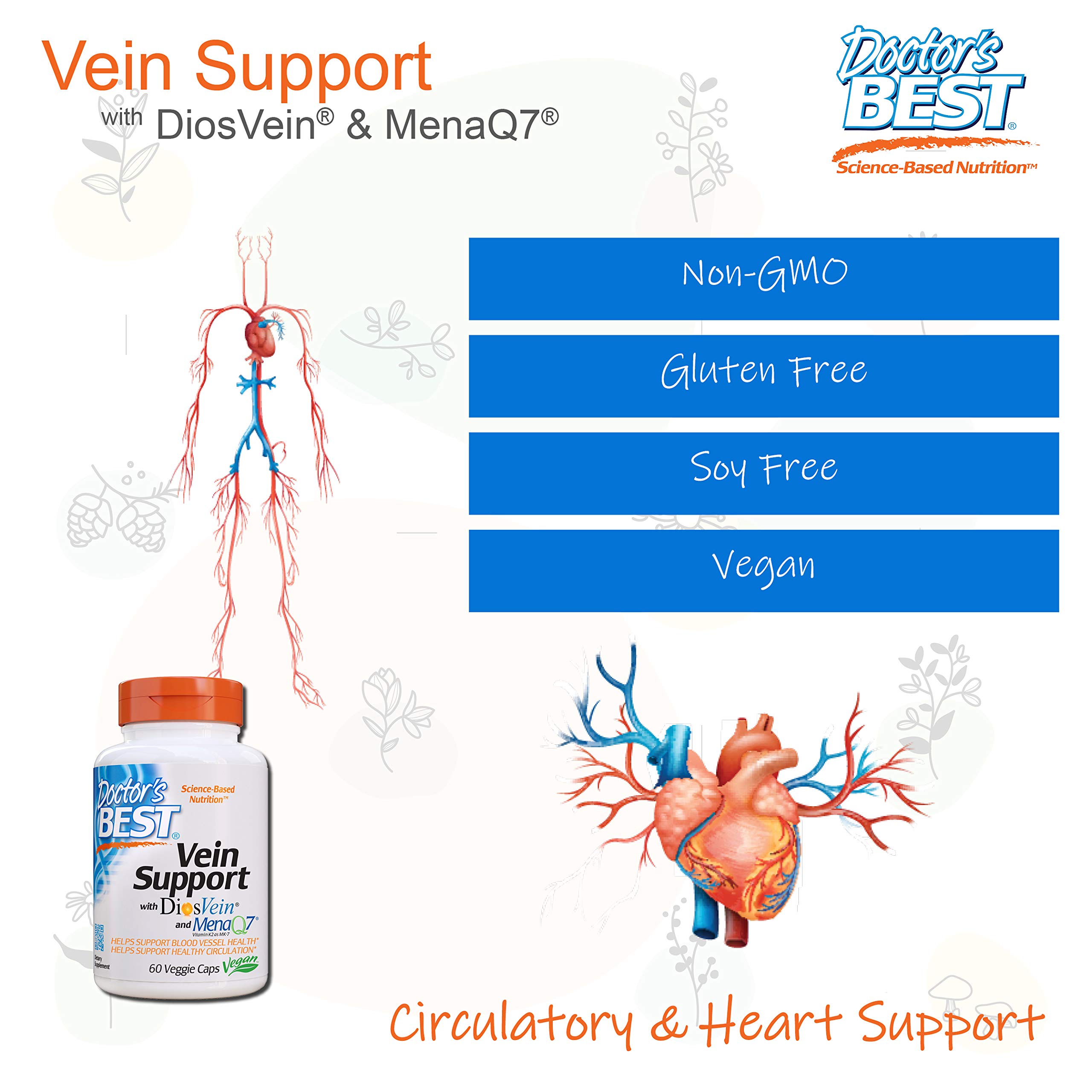 Foto 6 pulgar | Suplemento Doctor's Best Vein Support Diosvein & Menaq7 60 - Venta Internacional.