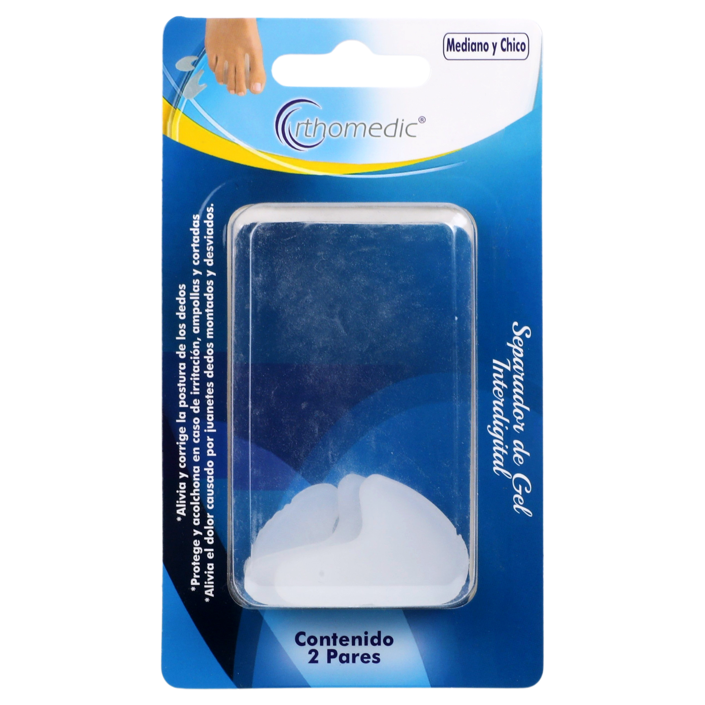 Foto 6 pulgar | Set de 2 pares de Separador Interdigital Orthomedic de Gel color Blanco