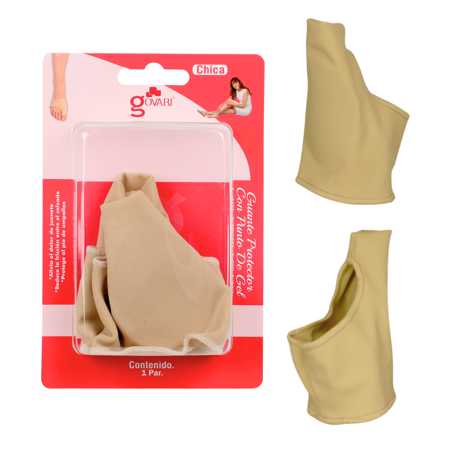 Foto 2 pulgar | Guante Protector para Juanete Govari Talla Chica color Beige