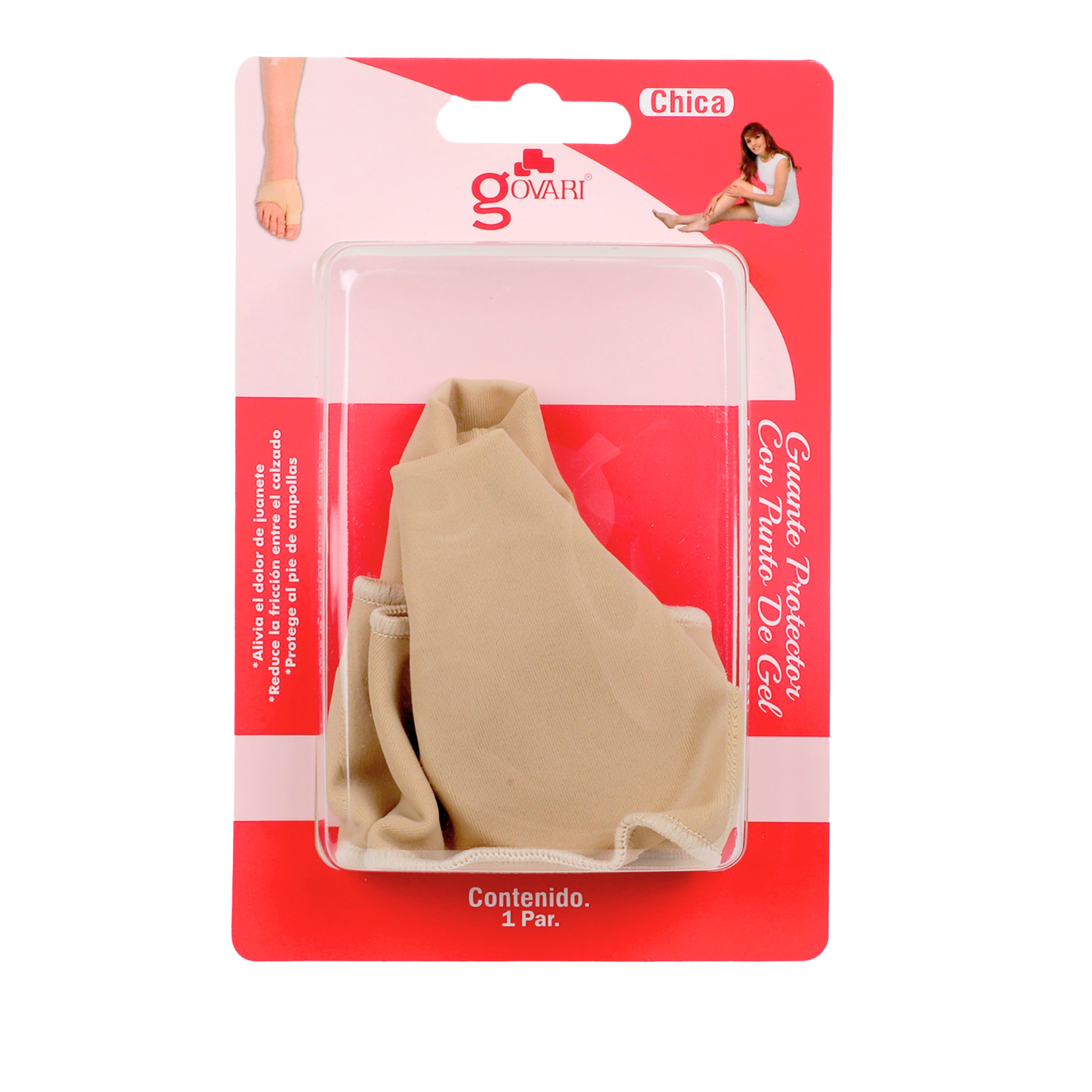 Foto 4 pulgar | Guante Protector para Juanete Govari Talla Chica color Beige