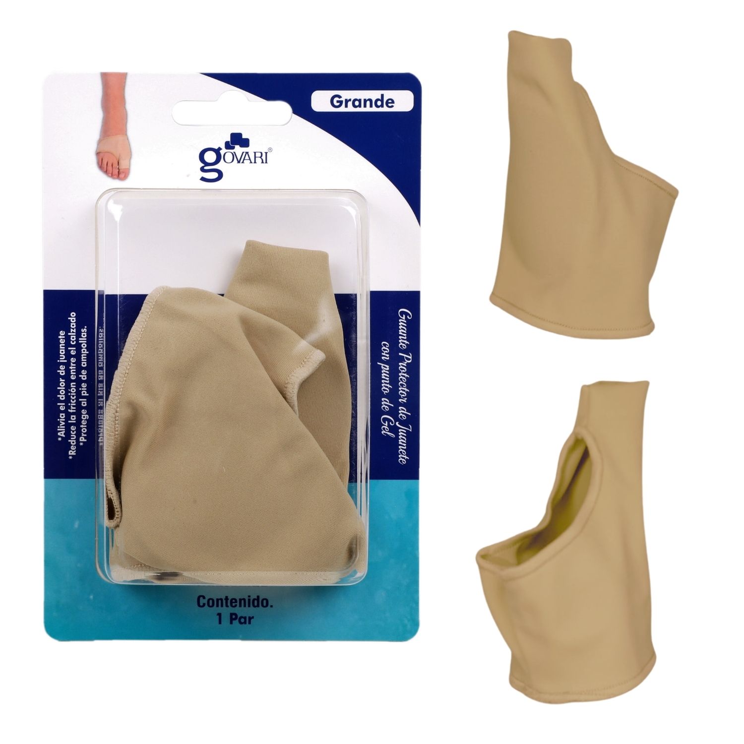 Foto 2 pulgar | Guante Protector para Juanete Govari color Beige Talla Grande