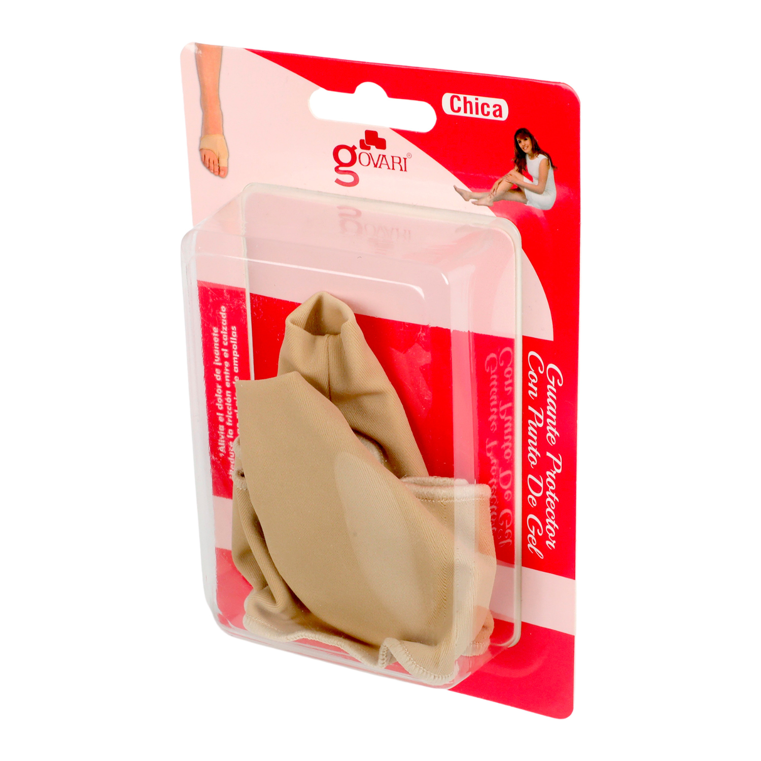 Foto 2 | Kit Guante Protector con Punto de Gel Para Juanete Govari color Beige Talla Chica 2 Pares