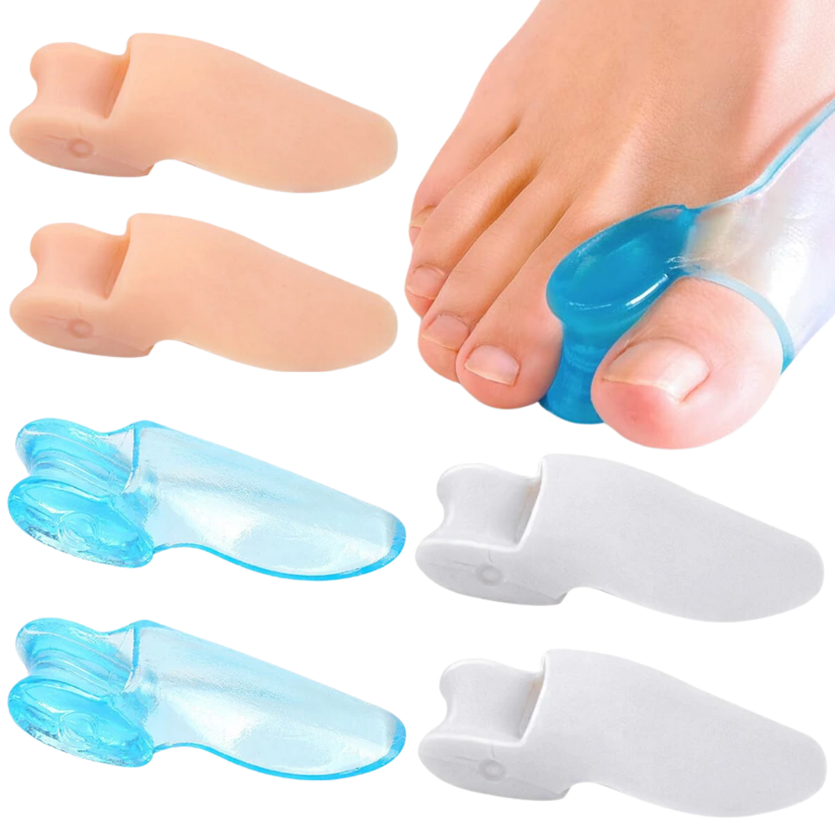 Corrector Separador Hallux Valgus Juanete Silicona 1par