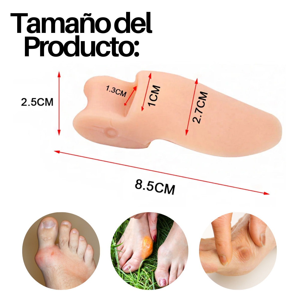 Foto 7 pulgar | Corrector Separador Hallux Valgus Juanete Silicona 1par