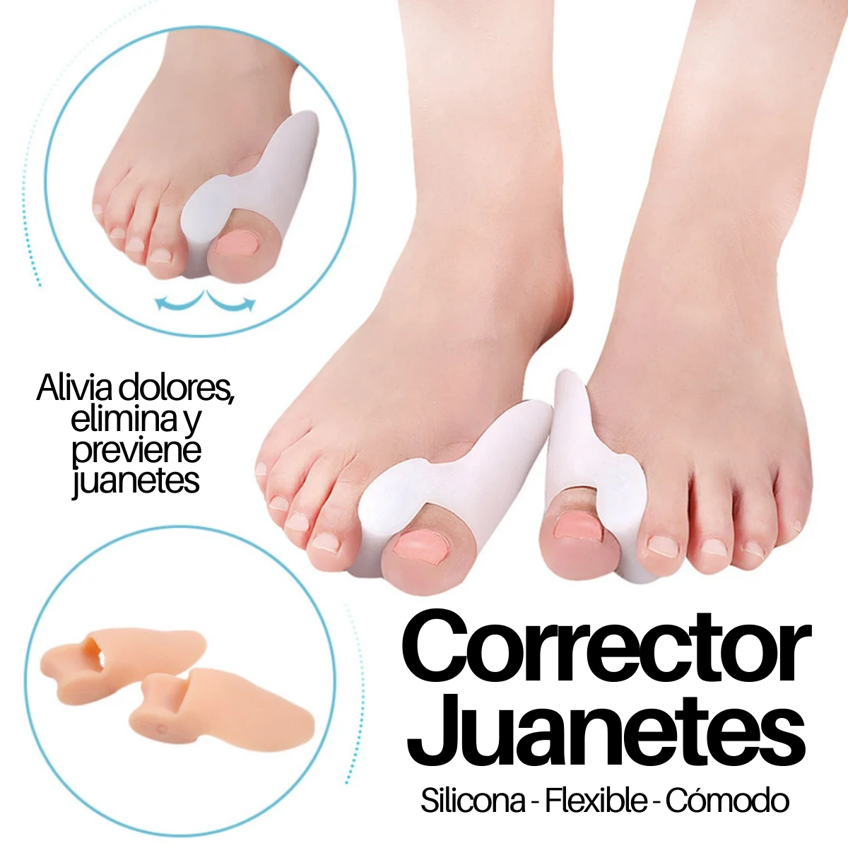 Foto 8 pulgar | Corrector Separador Hallux Valgus Juanete Silicona 1par