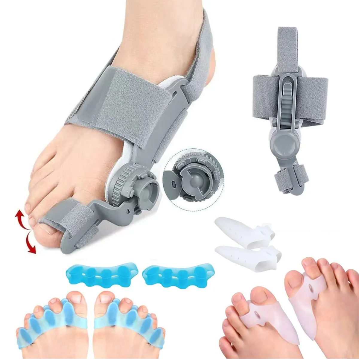 Foto 4 pulgar | 5 Pzas Corrector Y Separadores De Juanete Ajustable Eo Safe Imports Esi-19163 Multicolor