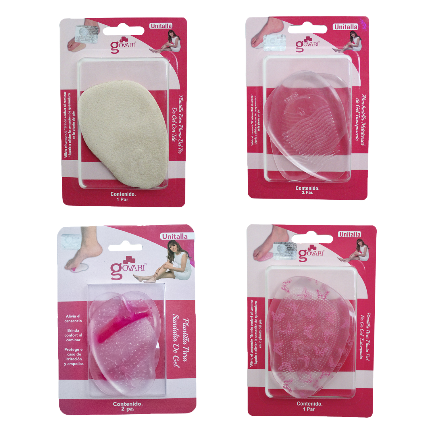 Foto 3 pulgar | Kit de Almohadillas Metatarsal Govari para Sandalia con 4 Pares