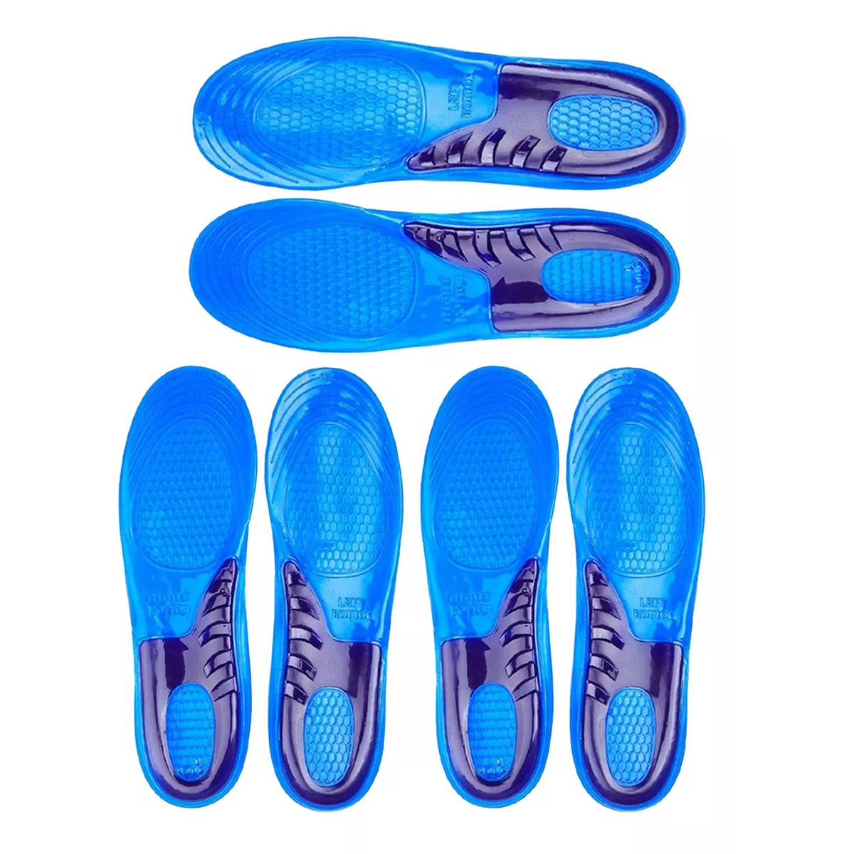 Foto 2 pulgar | 4 Pares Plantilla De Gel Para Ortopedica Absorción Eimpactos Talla L Eo Safe Imports Esi-17051 Azul