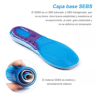 Foto 3 | 4 Pares Plantilla De Gel Para Ortopedica Absorción Eimpactos Talla L Eo Safe Imports Esi-17051 Azul