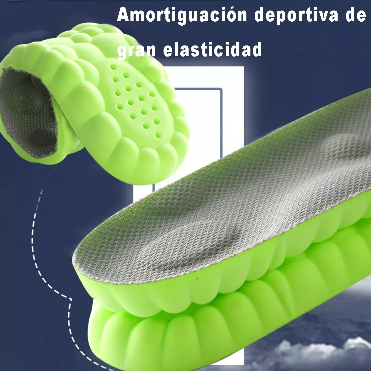 Foto 4 pulgar | Plantilla Deportiva de Silicona Talla 44 Eo Safe Imports Esi-17057 Verde