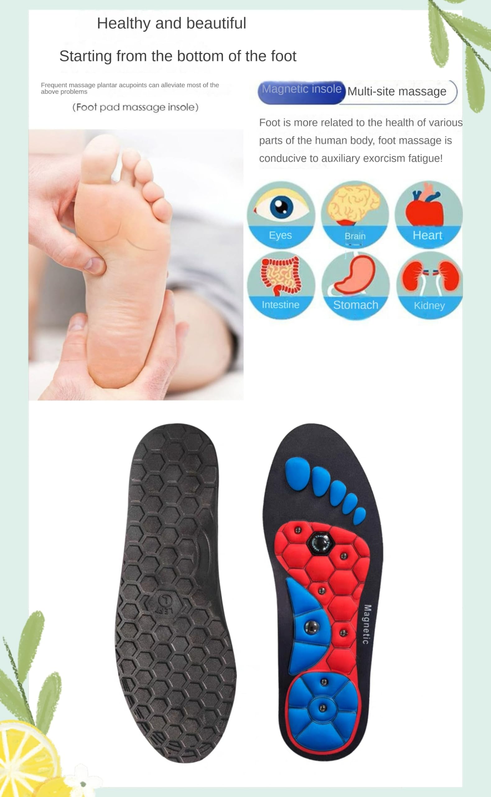 Foto 7 pulgar | Plantillas Magnéticas Para Mejorar La Comodidad Y El Apoyo - Venta Internacional.