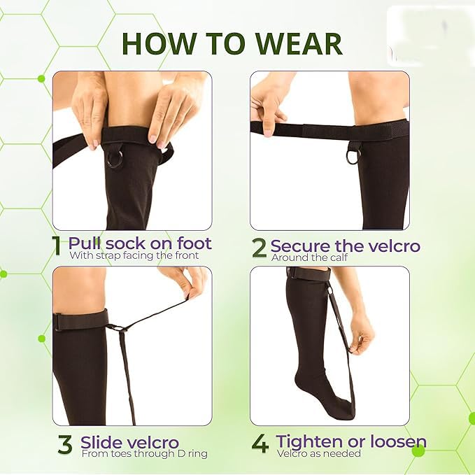 Foto 4 pulgar | Calcetín Elástico Clobeau Night Relief Para Fascitis Plantar - Venta Internacional.
