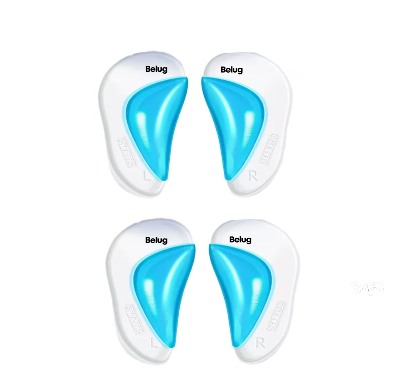 Foto 2 pulgar | Plantillas De Gel Belug Para Pie Plano Plantar Fascitis, 2 Pares Transparente/azul
