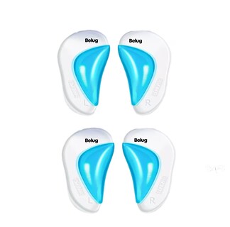 Foto 1 | Plantillas De Gel Belug Para Pie Plano Plantar Fascitis, 2 Pares Transparente/azul