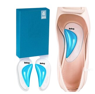 Foto 2 | Plantillas De Gel Belug Para Pie Plano Plantar Fascitis, 2 Pares Transparente/azul
