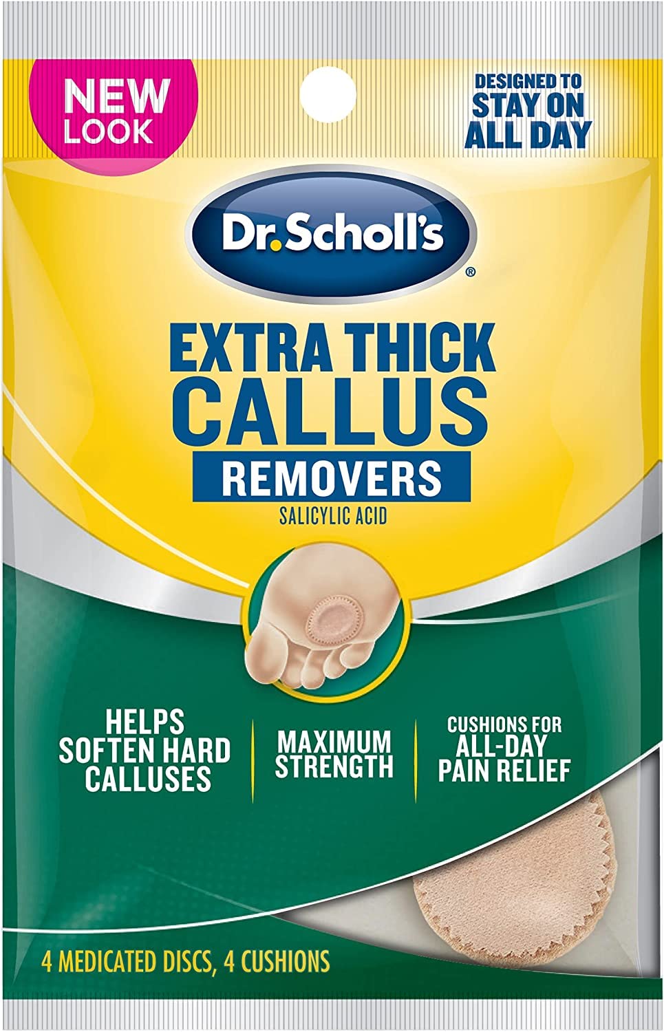 4 Cojines Extra Gruesos Dr. Scholl's Removedores De Callos (2 Paquetes) - Venta Internacional.