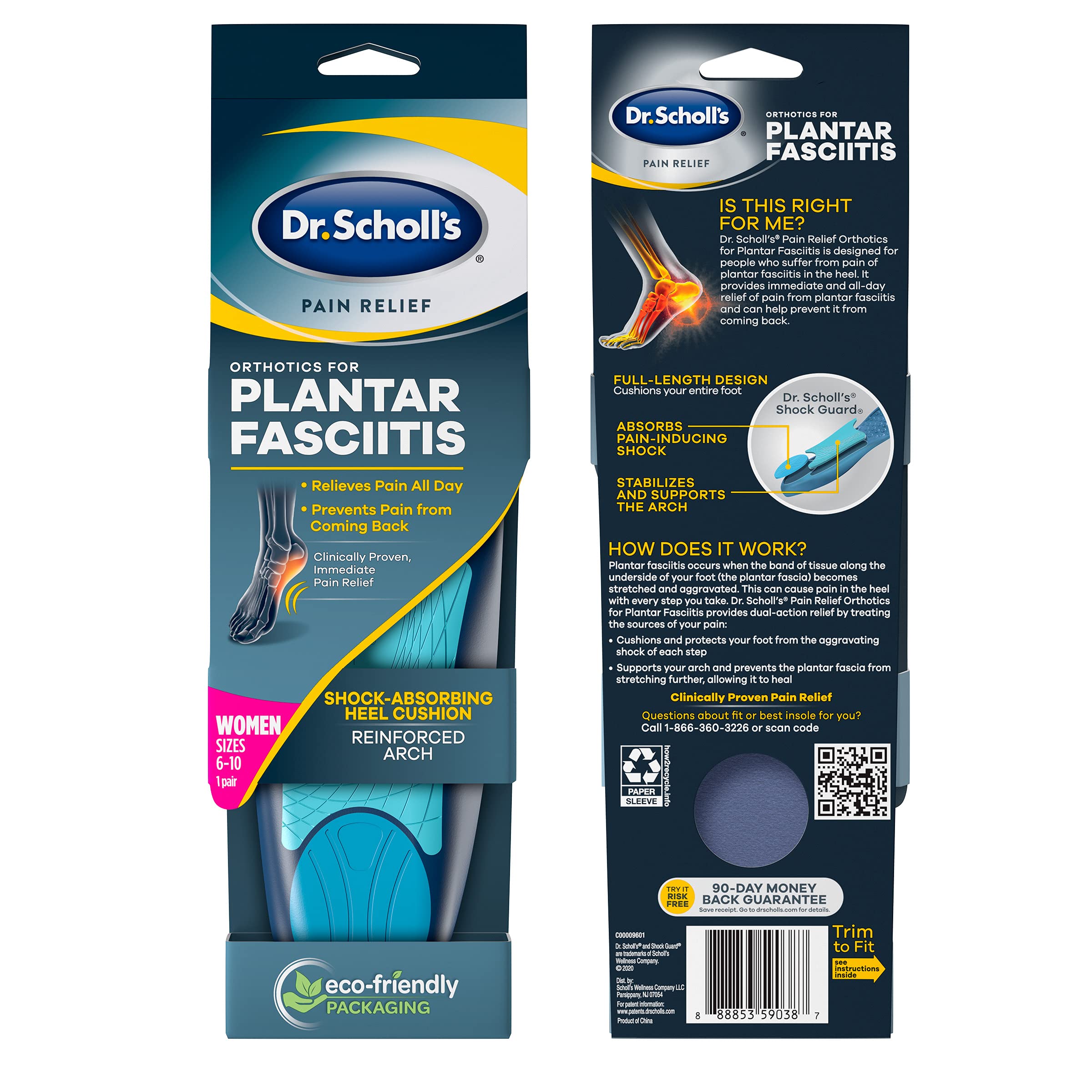 Foto 3 pulgar | Ortesis Del Dr. Scholl's Para Aliviar El Dolor De La Fascitis Plantar Para Mujeres - Venta Internacional.