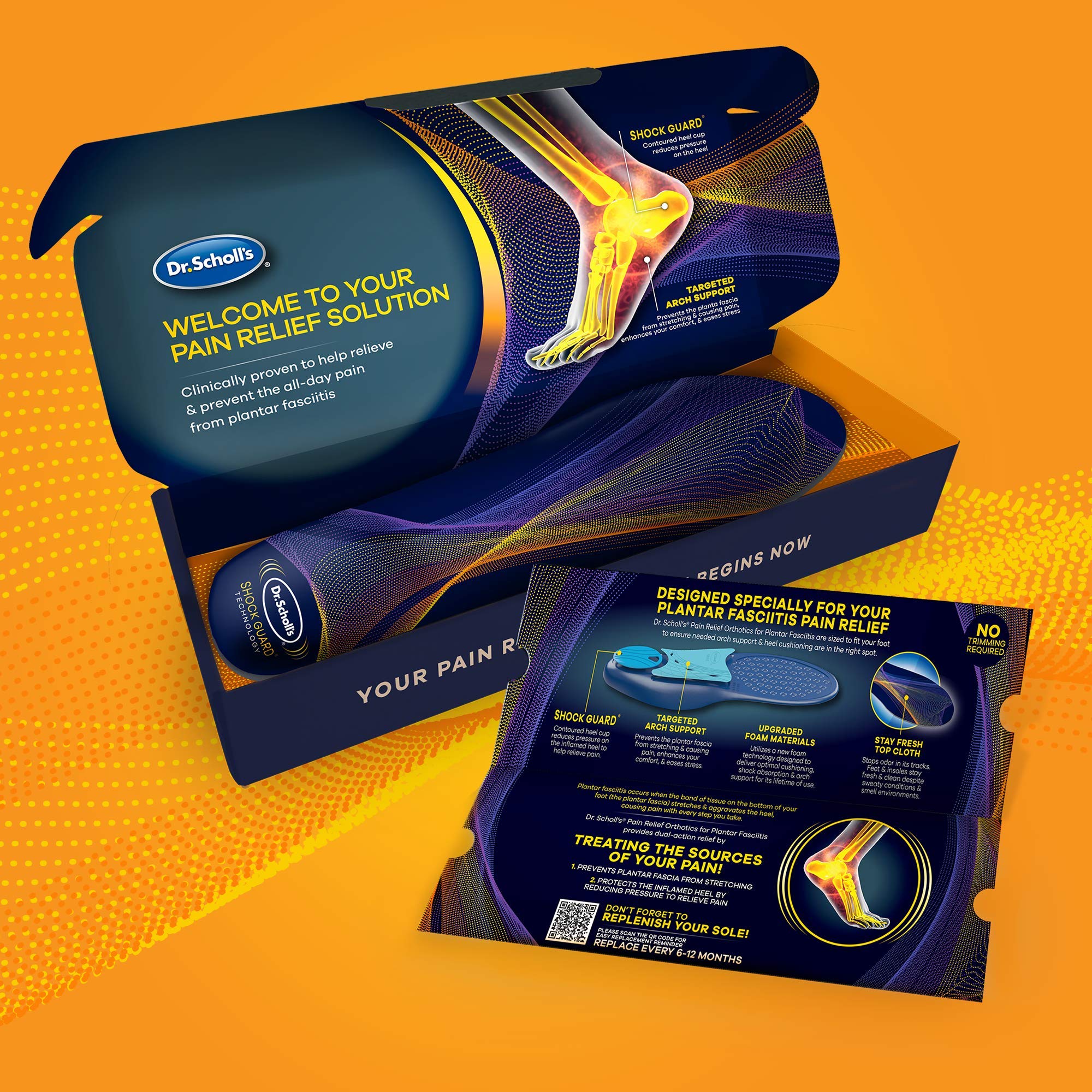 Foto 6 | Plantillas Dr. Scholl's Para Aliviar El Dolor De La Fascitis Plantar, 1 Unidad - Venta Internacional.