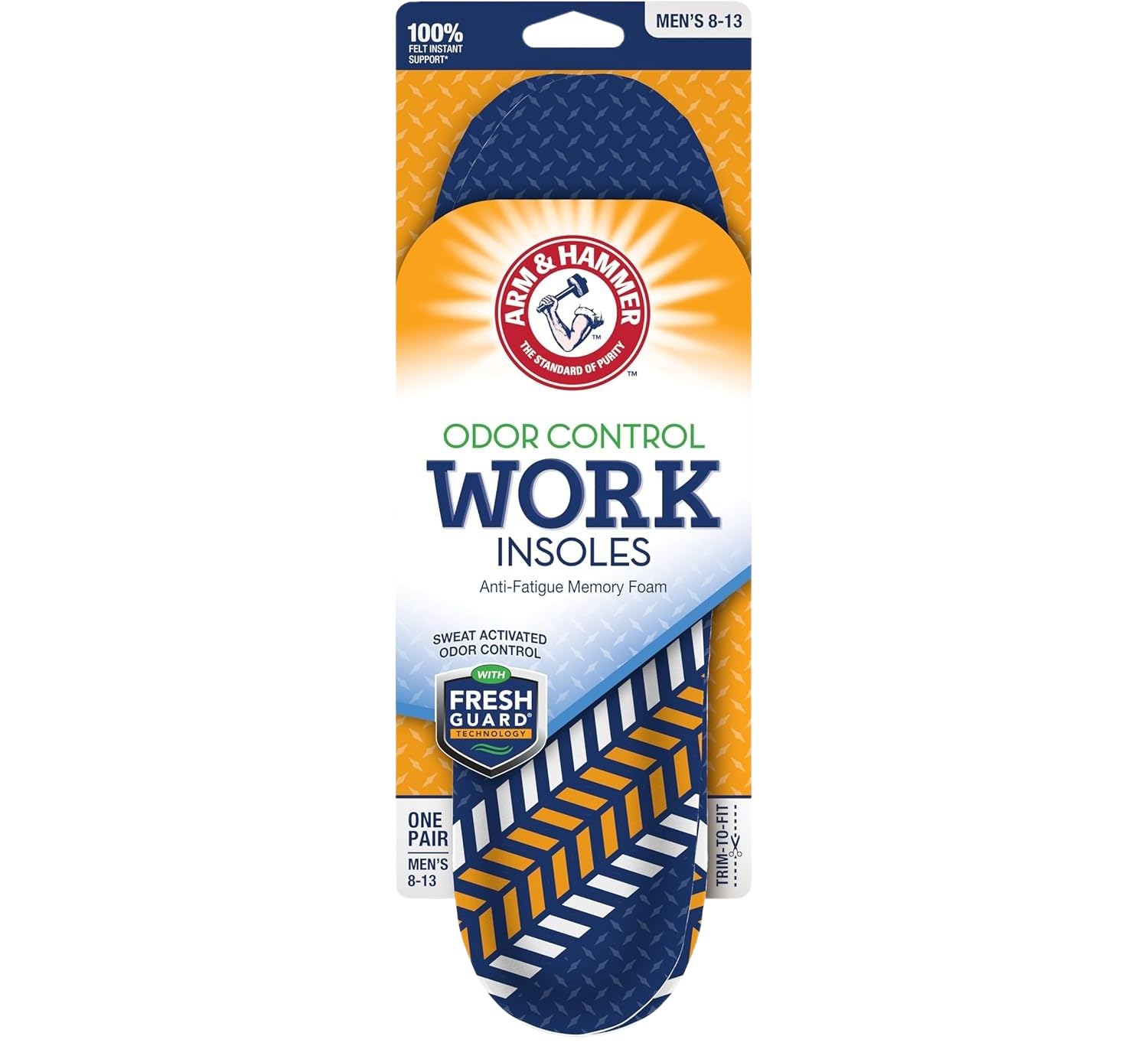 Foto 1 | Espuma Viscoelástica Antifatiga Insoles Arm & Hammer Work, Paquete De 1 Unidad - Venta Internacional.