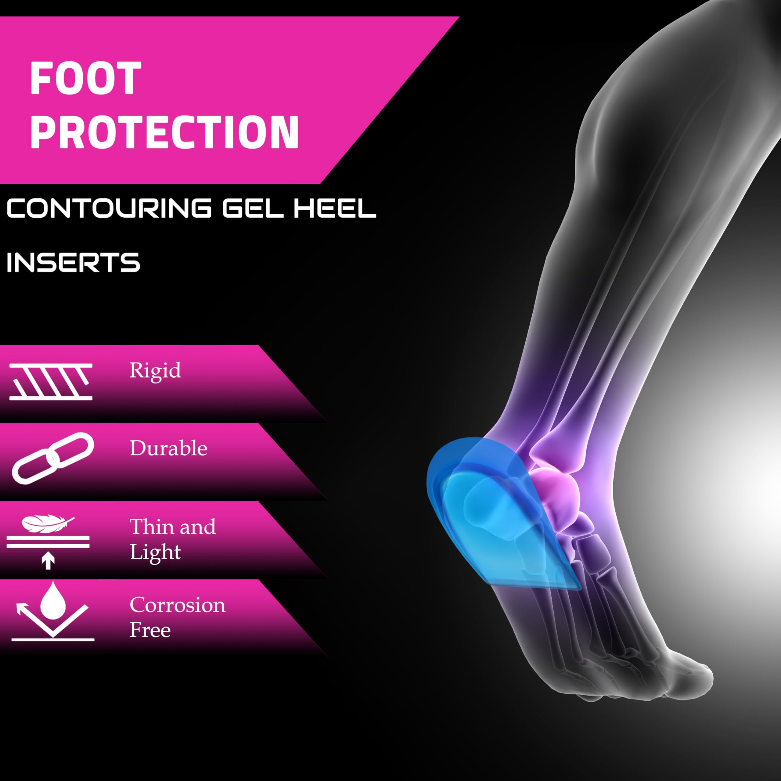 Foto 5 pulgar | Heel Cups Springbok De Gel De Silicona Para Mujeres Y Hombres (1 Par) - Venta Internacional.