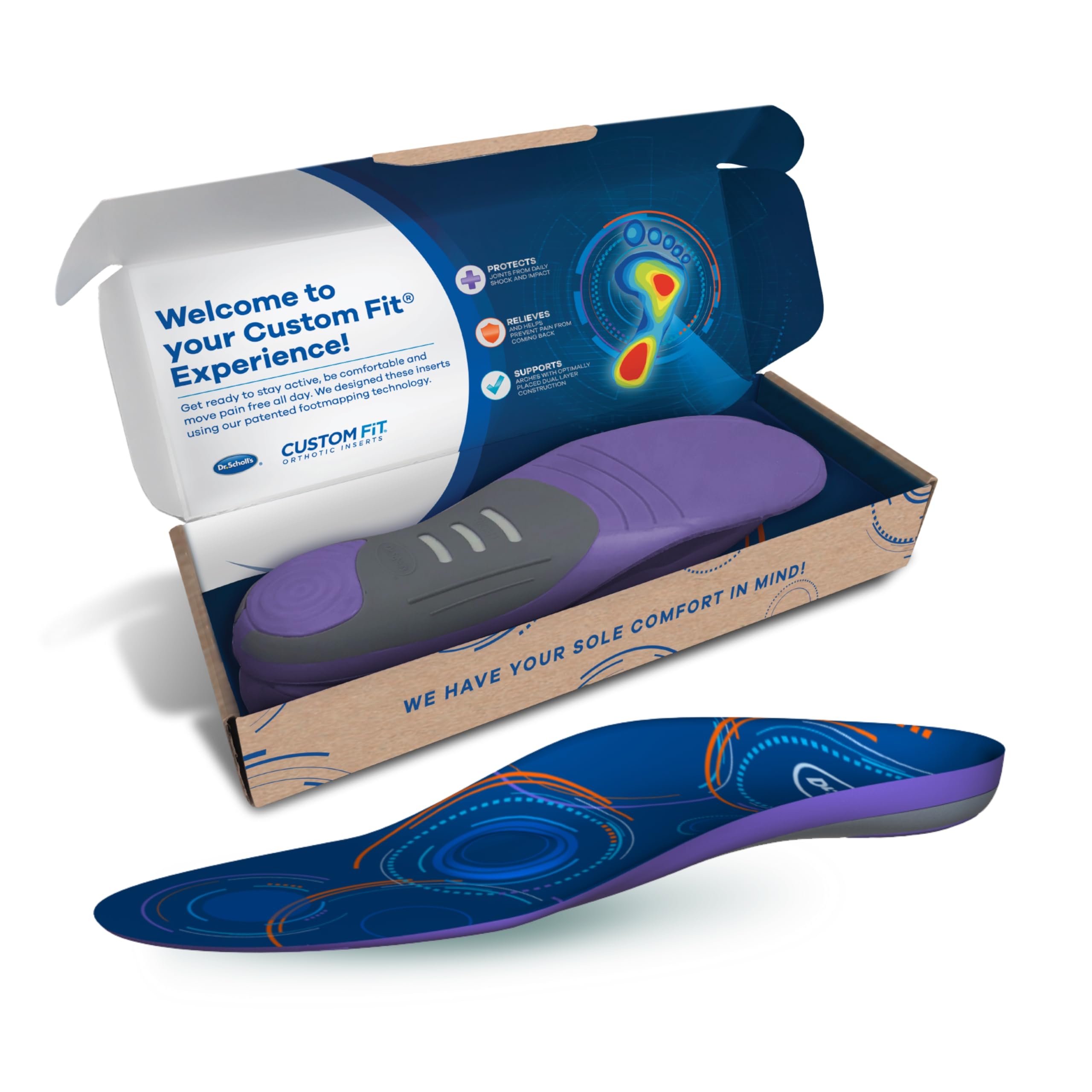 Foto 3 pulgar | Plantillas Dr. Scholl's Custom Fit Comfort Cf 520 De Longitud Completa - Venta Internacional.