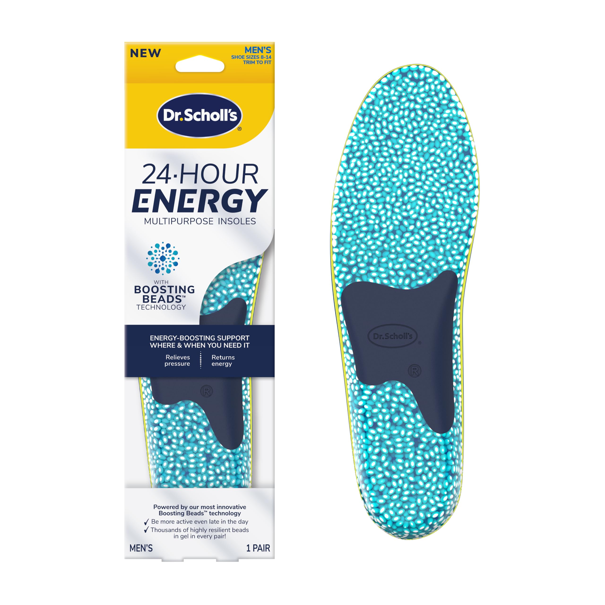 Espuma Viscoelástica Y Gel Insoles Dr. Scholl's, 24 Horas, Para Hombres De 8 A 14 Años - Venta Internacional.