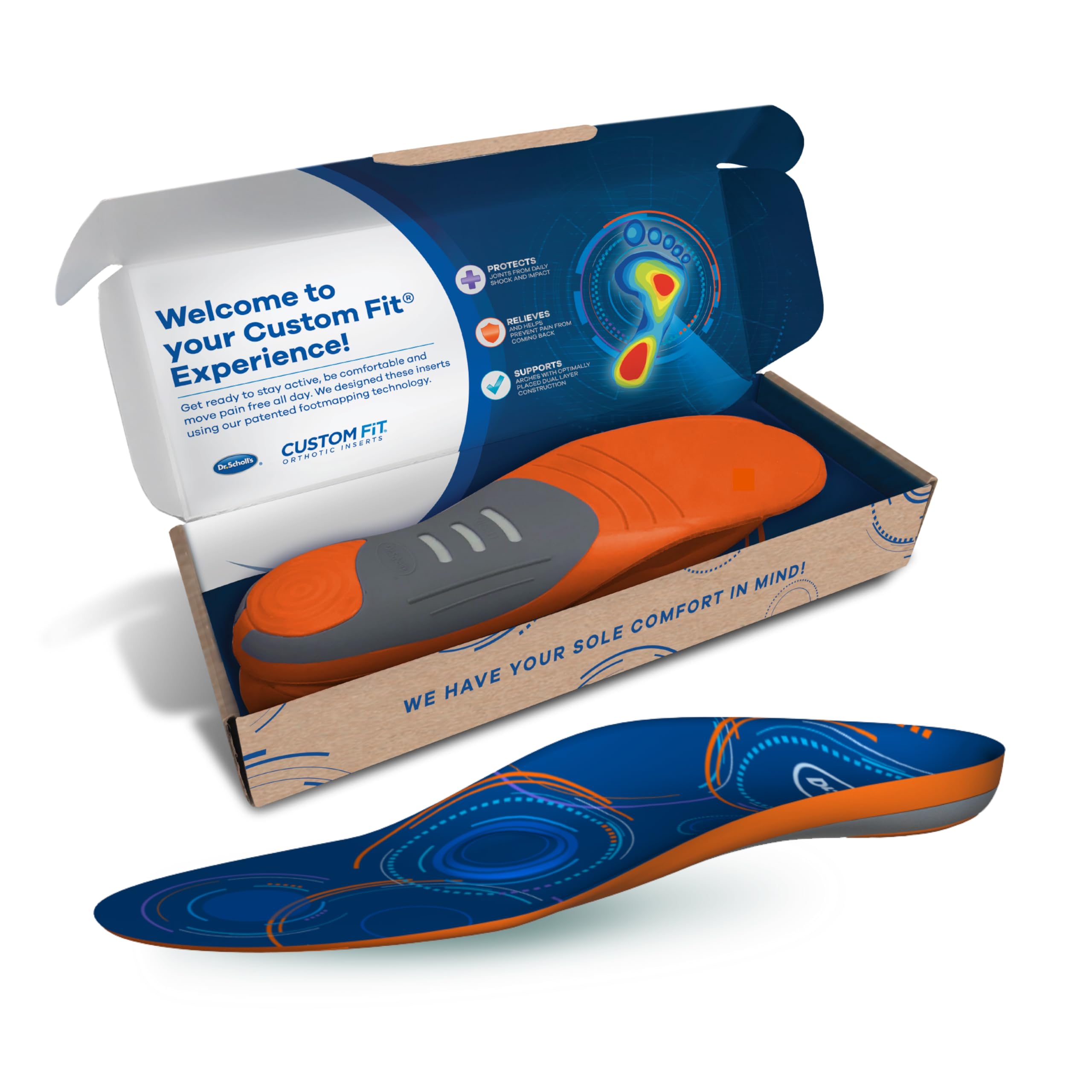 Foto 3 pulgar | Plantillas Dr. Scholl's Custom Fit Comfort Cf 710 De Longitud Completa - Venta Internacional.