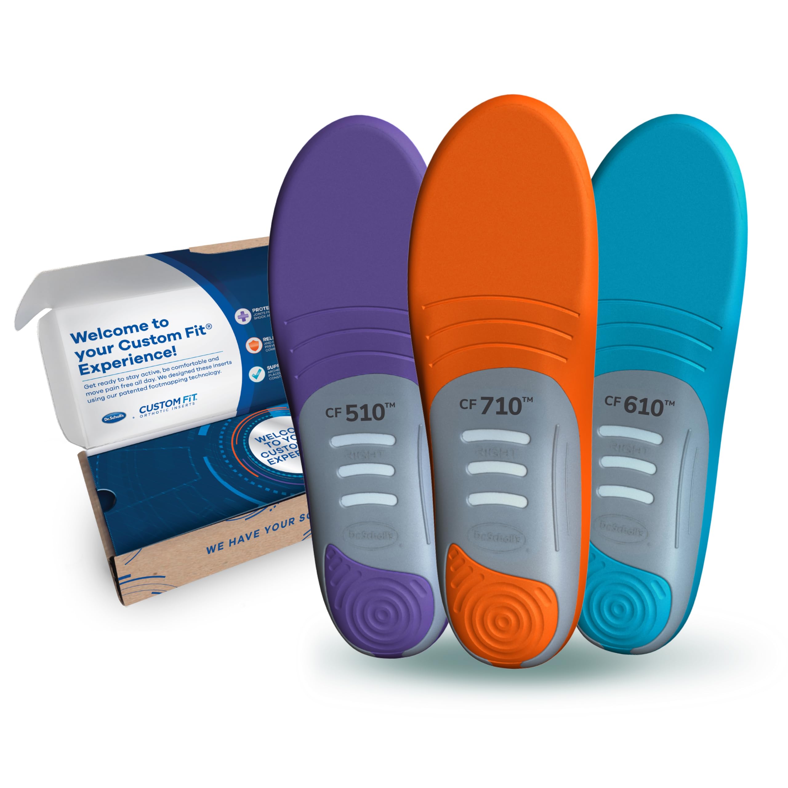 Plantillas Dr. Scholl's Custom Fit Comfort Cf 610 De Longitud Completa - Venta Internacional.