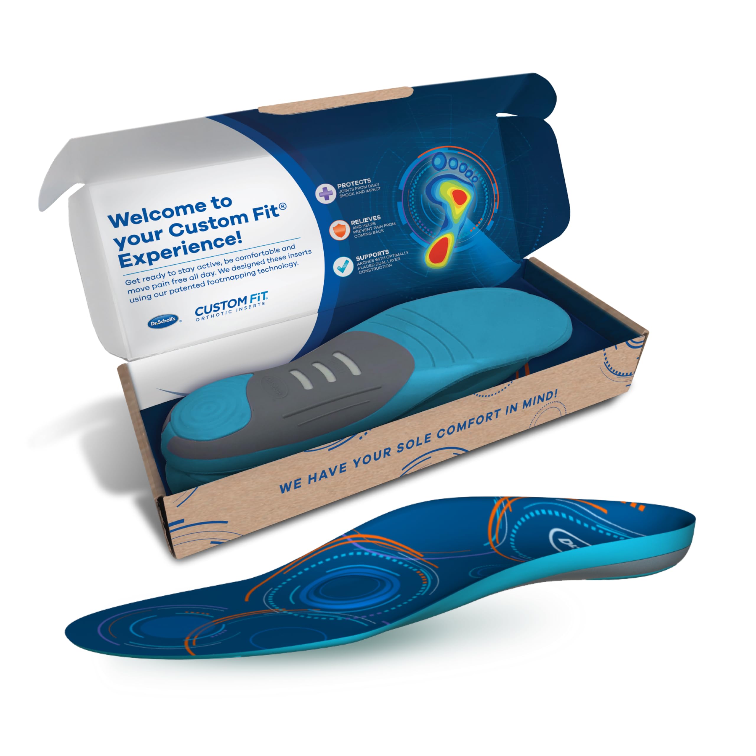 Foto 3 pulgar | Plantillas Dr. Scholl's Custom Fit Comfort Cf 610 De Longitud Completa - Venta Internacional.