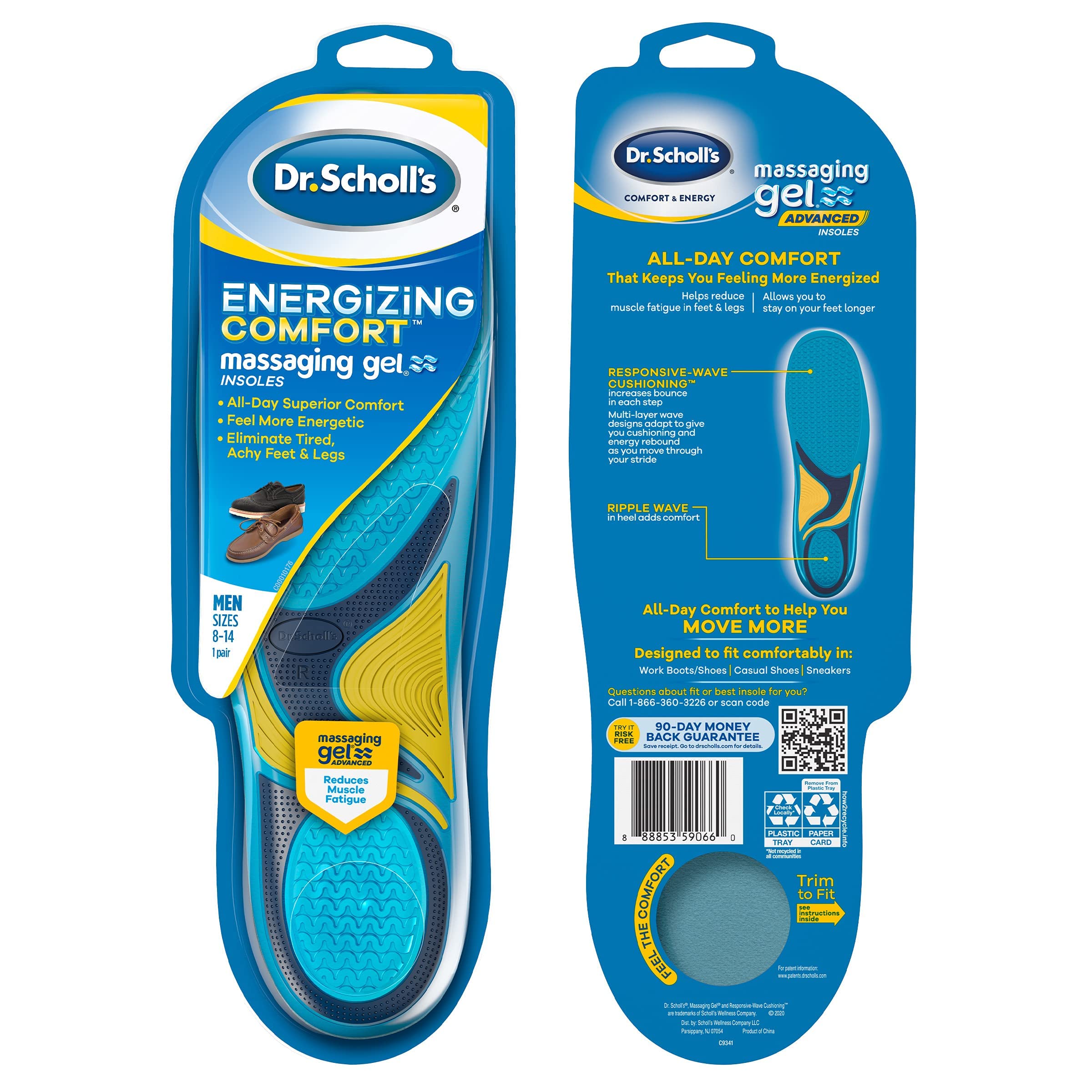 Foto 3 pulgar | Plantillas Dr. Scholl's Energizing Comfort Con Gel De Masaje - Venta Internacional.