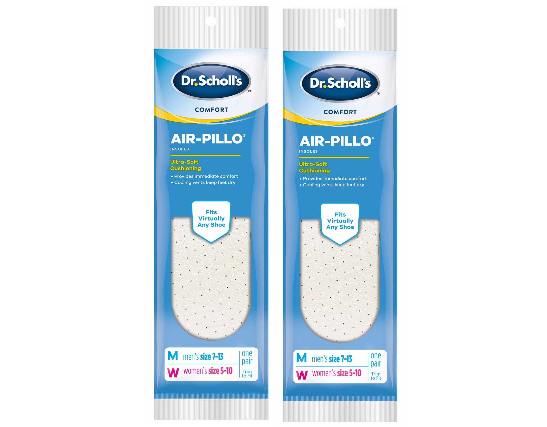 Plantillas Dr. Scholls Double Air-pillo Unisex (hombres De 40 A 47 Años Y Mujeres De 35 A 42 Años) - Venta Internacio