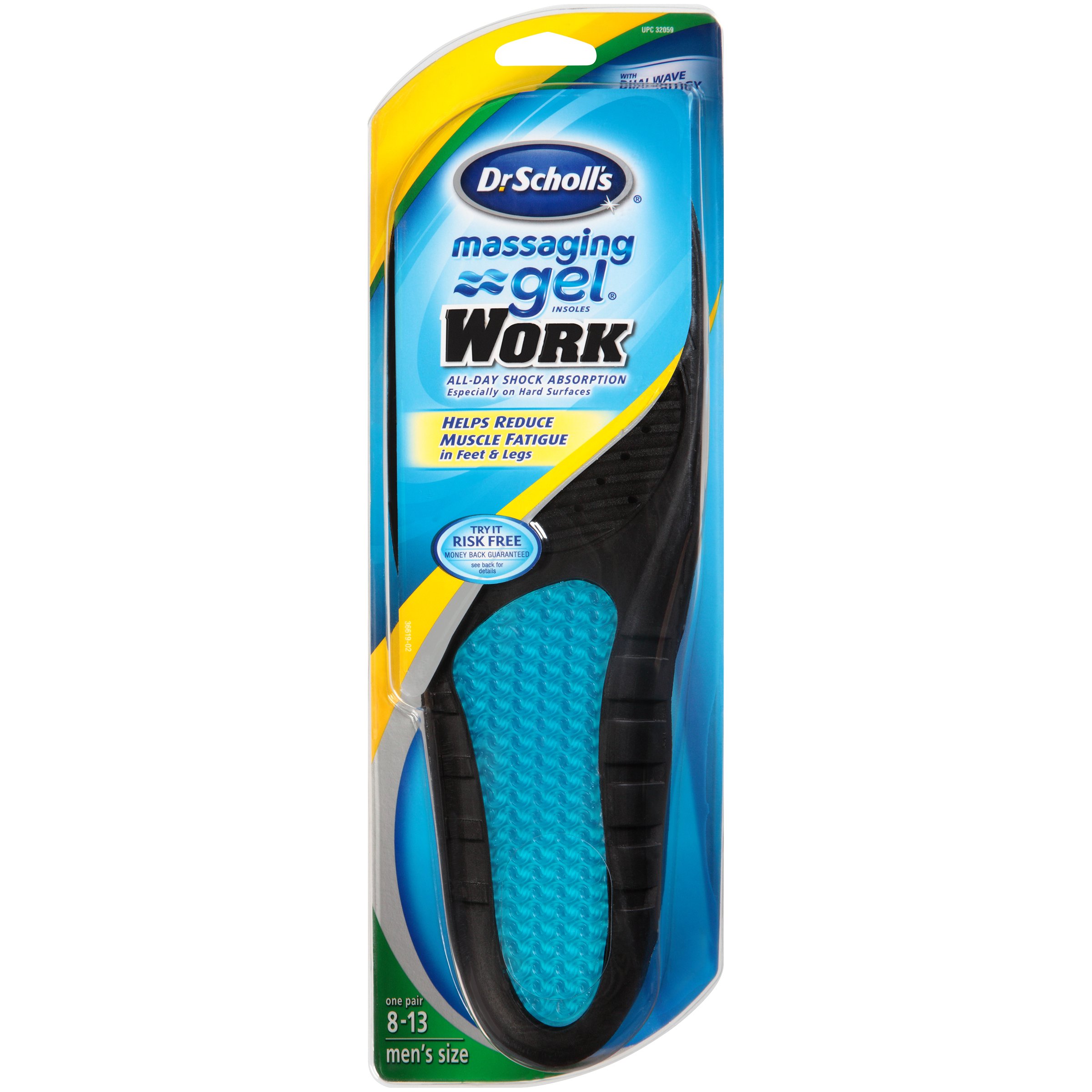 Foto 2 pulgar | Plantillas De Gel Masajeador Dr. Scholl's Para Hombre, Tallas 8-13 - Venta Internacional.