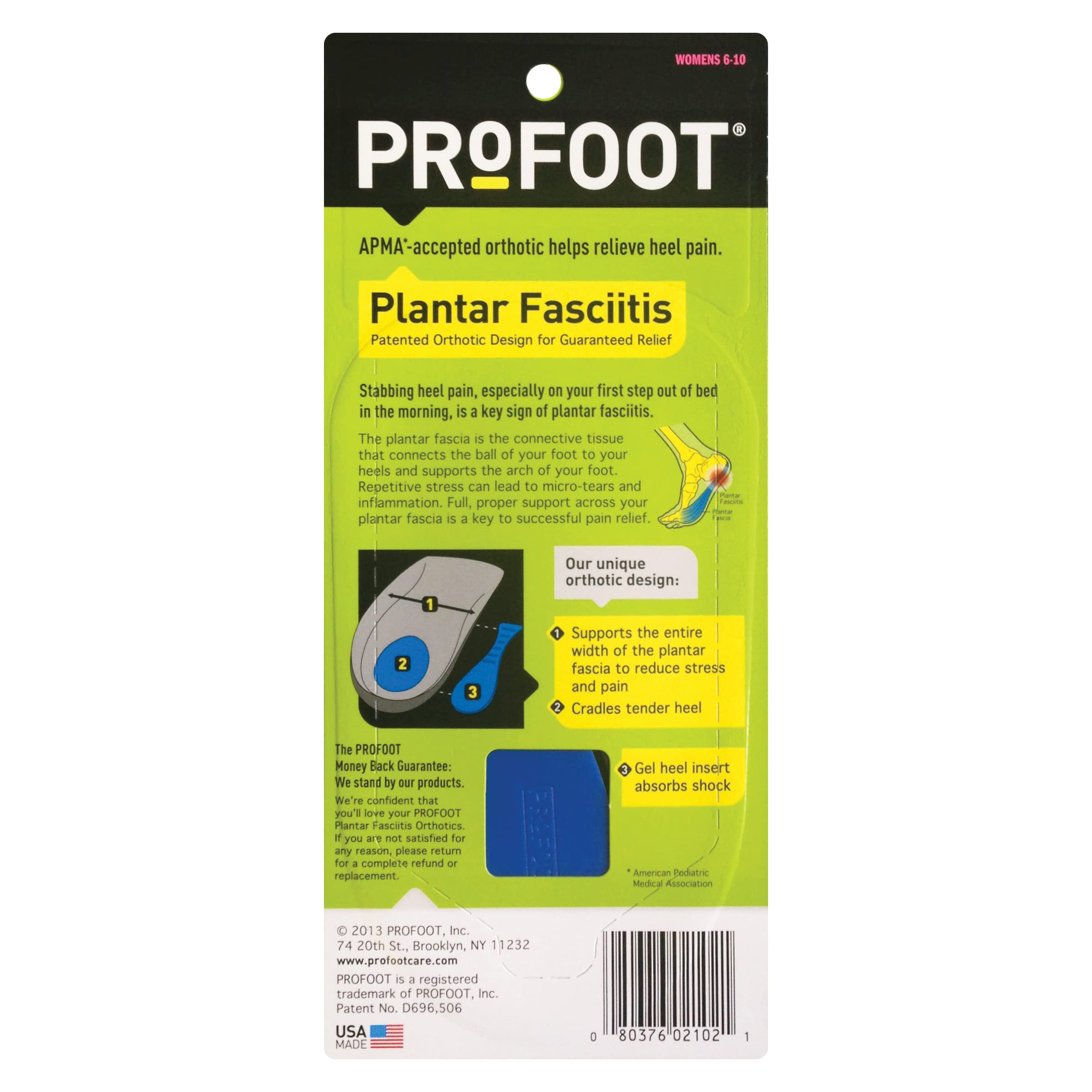 Foto 6 | Plantillas Ortopédicas Profoot Para La Fascitis Plantar Y El Dolor De Talón - Venta Internacional.