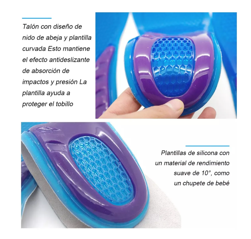 Foto 3 | 3 Pares Xtellar Plantilla De Gel Para Ortopedica Absorción Eimpactos