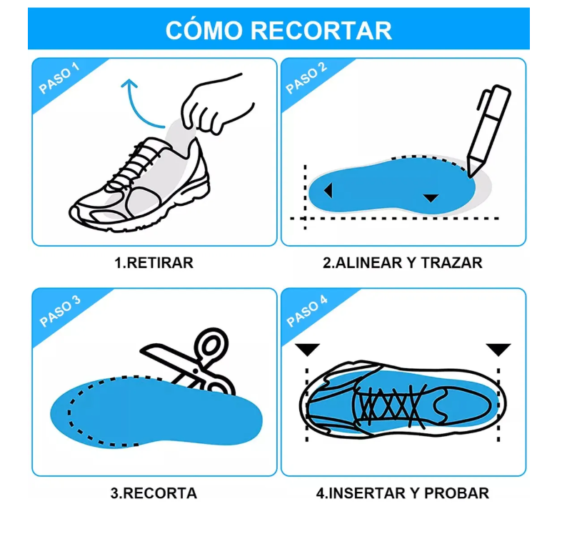 Foto 5 pulgar | 3 Pares Xtellar Plantilla De Gel Para Ortopedica Absorción Eimpactos