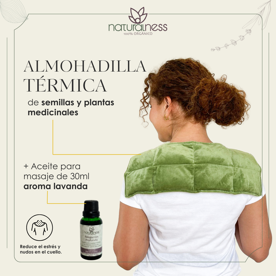 Foto 2 | Paquete de Compresa para Cuello y Hombros Naturalness color Cobre Elaborada con Semillas y Plantas Medicinales