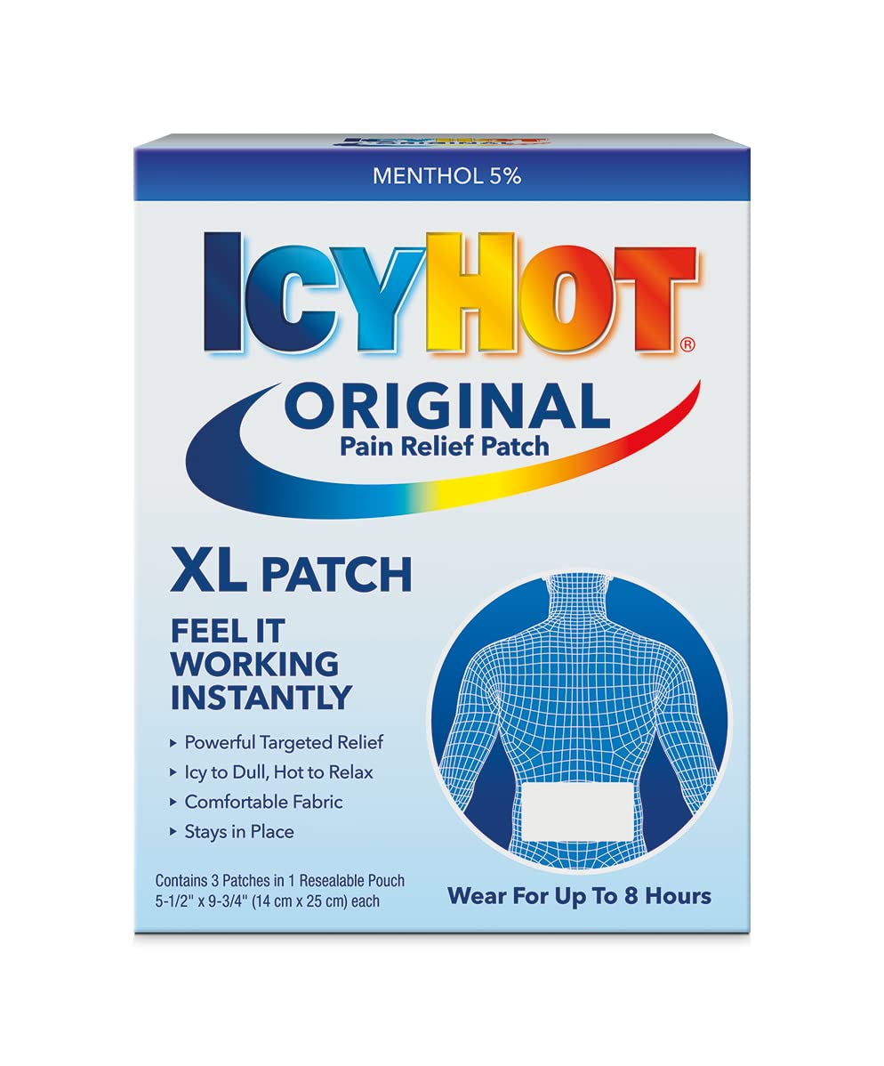 Parche Medicinal Icy Hot Extra Strength Xl Back 3 Parches - Venta Internacional.