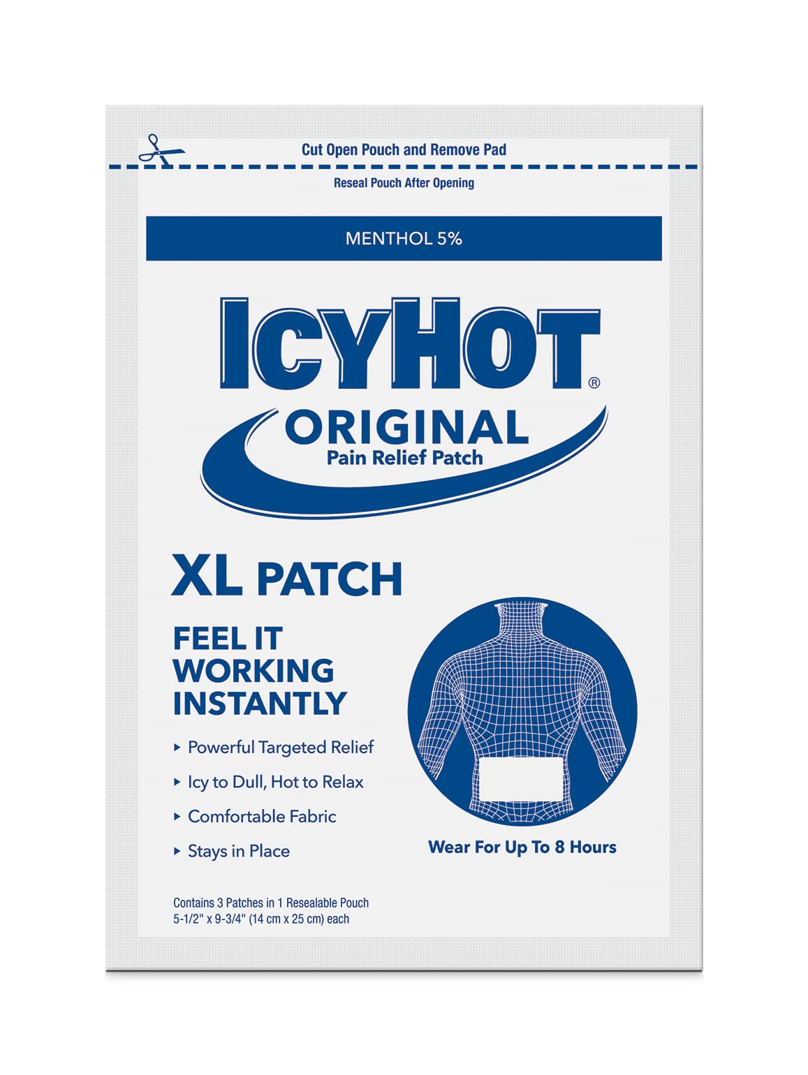Foto 4 pulgar | Parche Medicinal Icy Hot Extra Strength Xl Back 3 Parches - Venta Internacional.