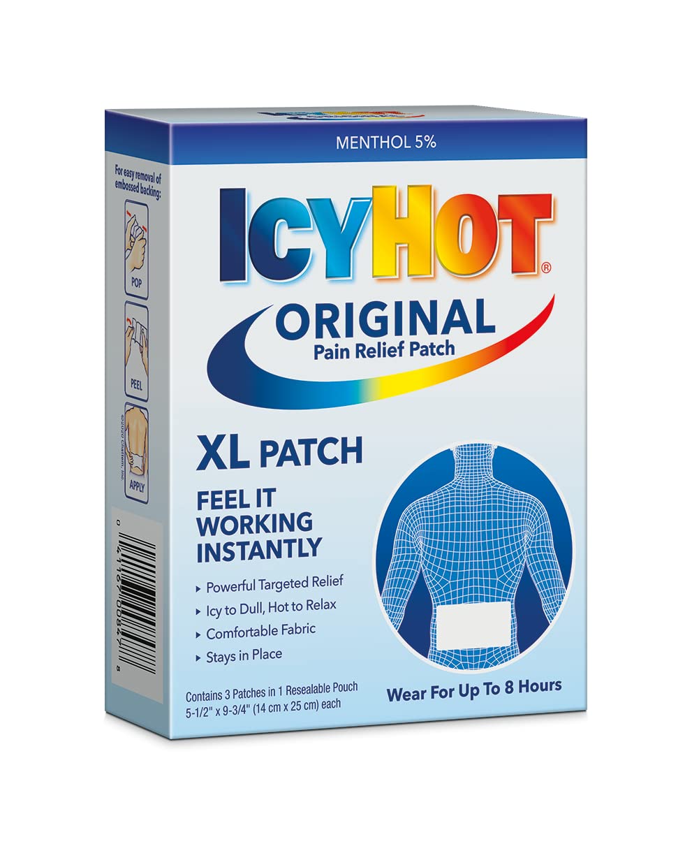 Foto 6 pulgar | Parche Medicinal Icy Hot Extra Strength Xl Back 3 Parches - Venta Internacional.