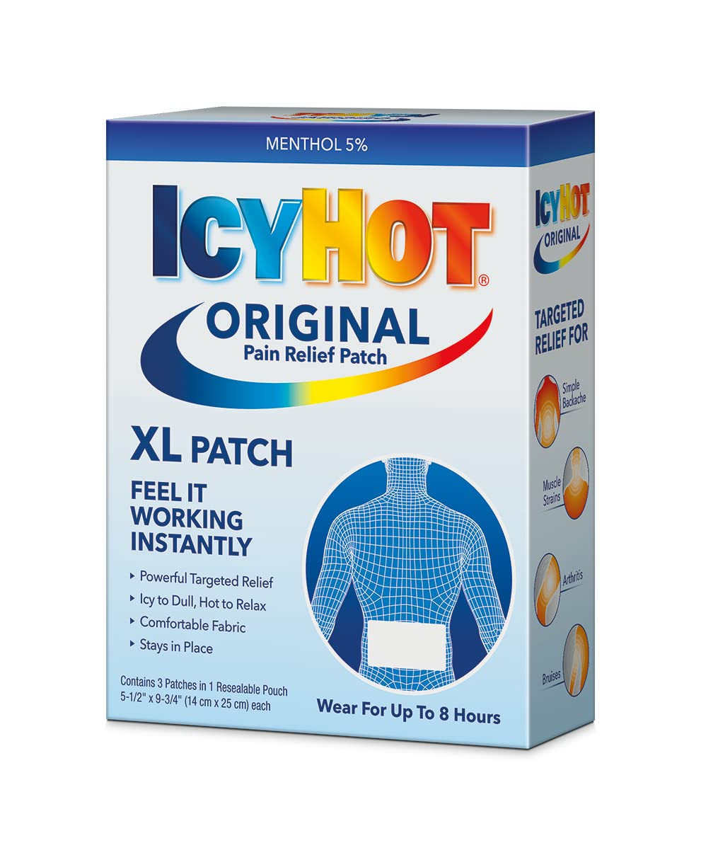 Foto 7 pulgar | Parche Medicinal Icy Hot Extra Strength Xl Back 3 Parches - Venta Internacional.