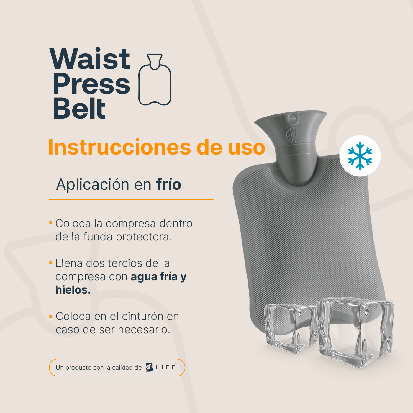 Foto 6 pulgar | Compresa Frío Y Calor Para Dolores Musculares Y Cólicos. Waist Press Belt B Life.