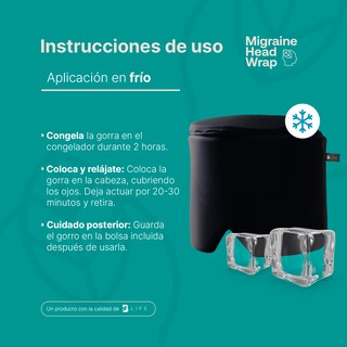 Foto 5 | Gorro De Gel Refrescante. Alivio De Migrañas Y Dolores De Cabeza. Migraine Head Wrap B Life.