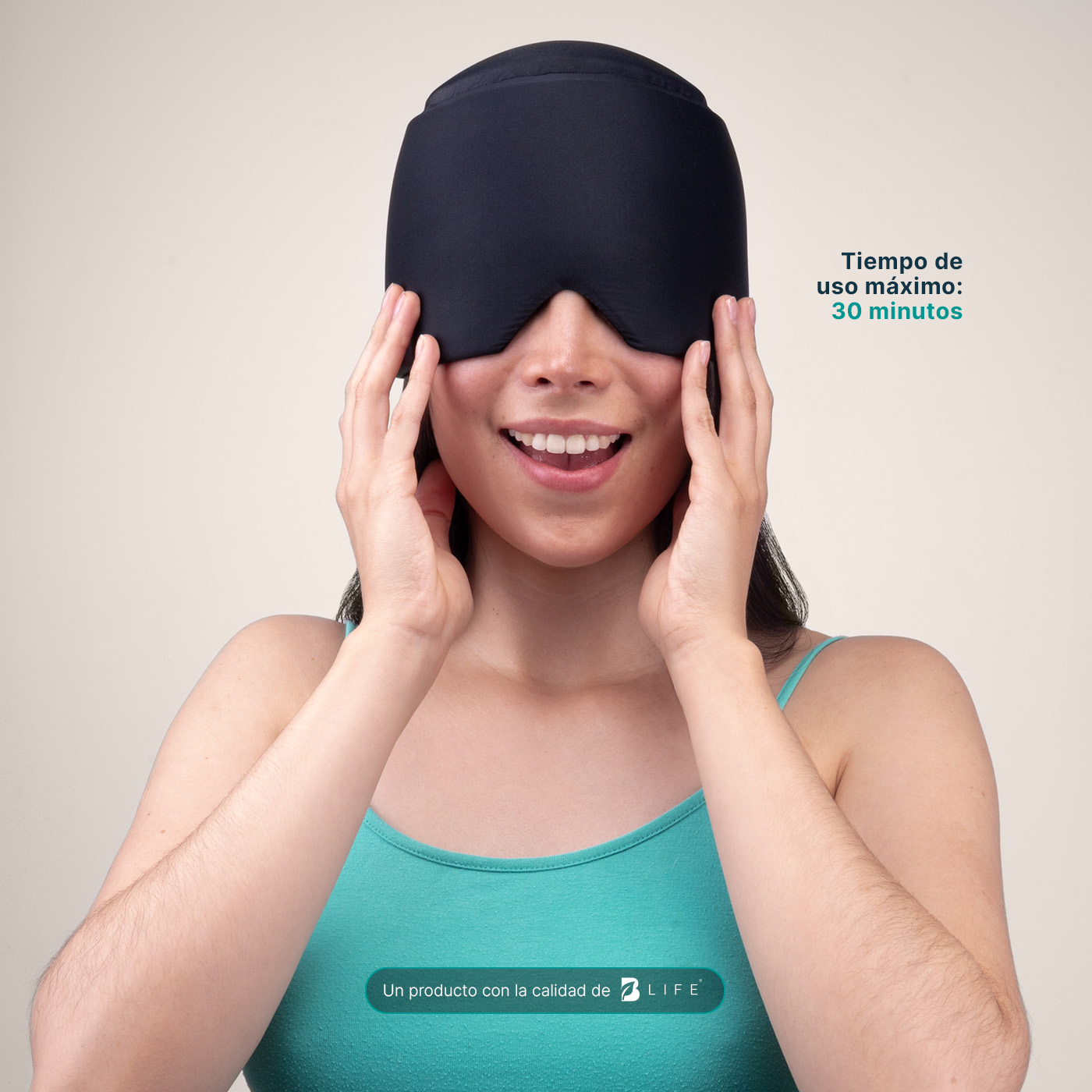 Foto 9 pulgar | Gorro De Gel Refrescante. Alivio De Migrañas Y Dolores De Cabeza. Migraine Head Wrap B Life.