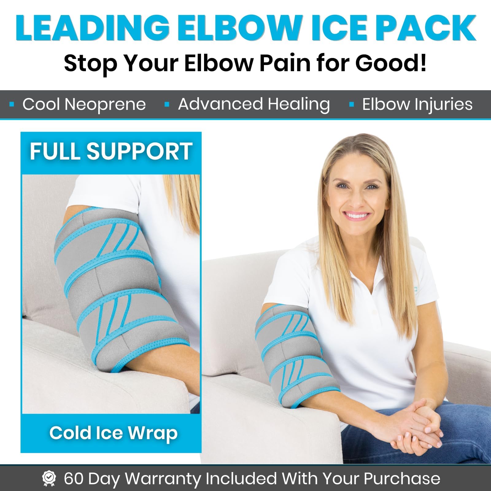 Foto 3 pulgar | Envoltura De Gel Para Codos Vive Ultra Cold, Reutilizable - Venta Internacional.
