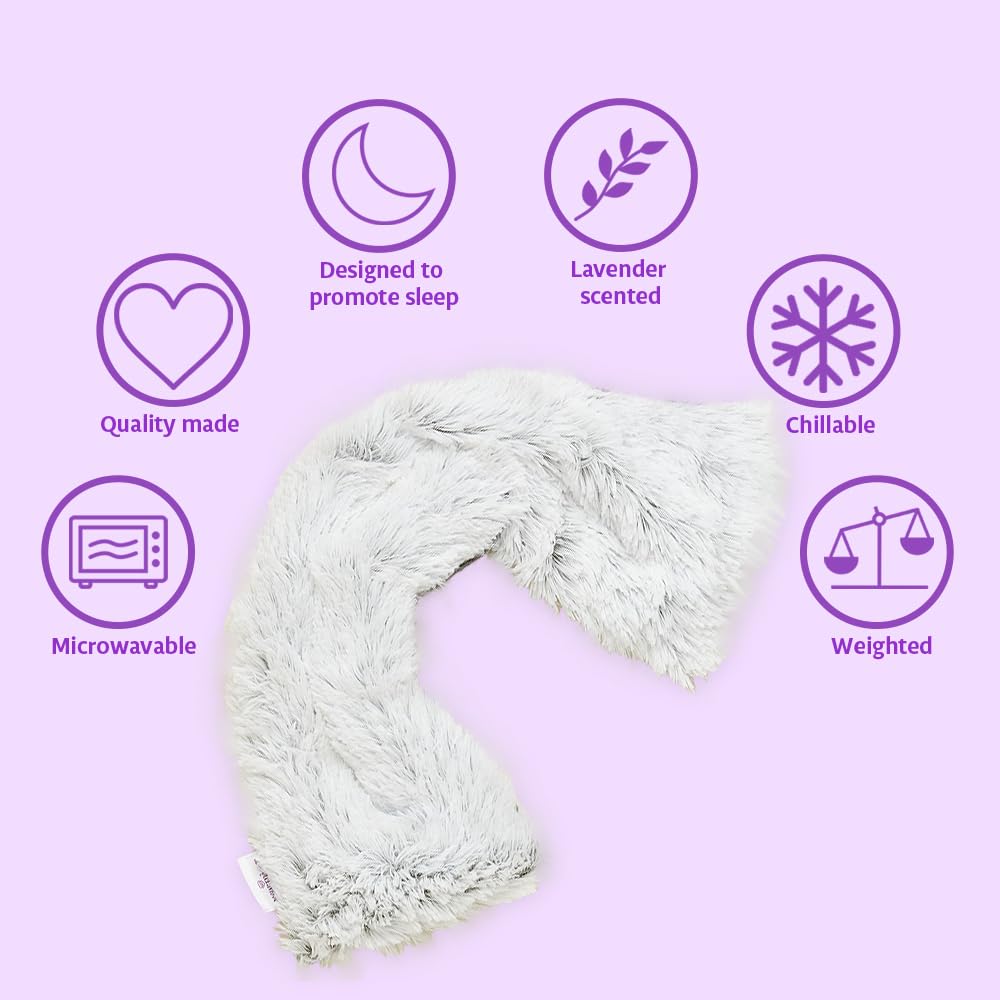 Foto 2 | Cuello Terapéutico Warmies Marshmallow Grey Con Aroma A Lavanda - Venta Internacional.