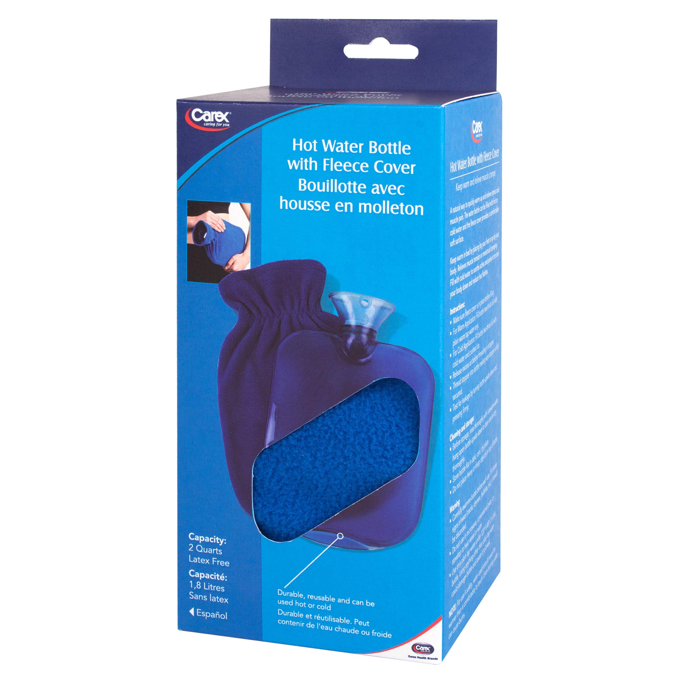 Foto 3 pulgar | Botella De Agua Caliente Carex Rubber Con Funda Para Terapia De Calor Y Frío - Venta Internacional.