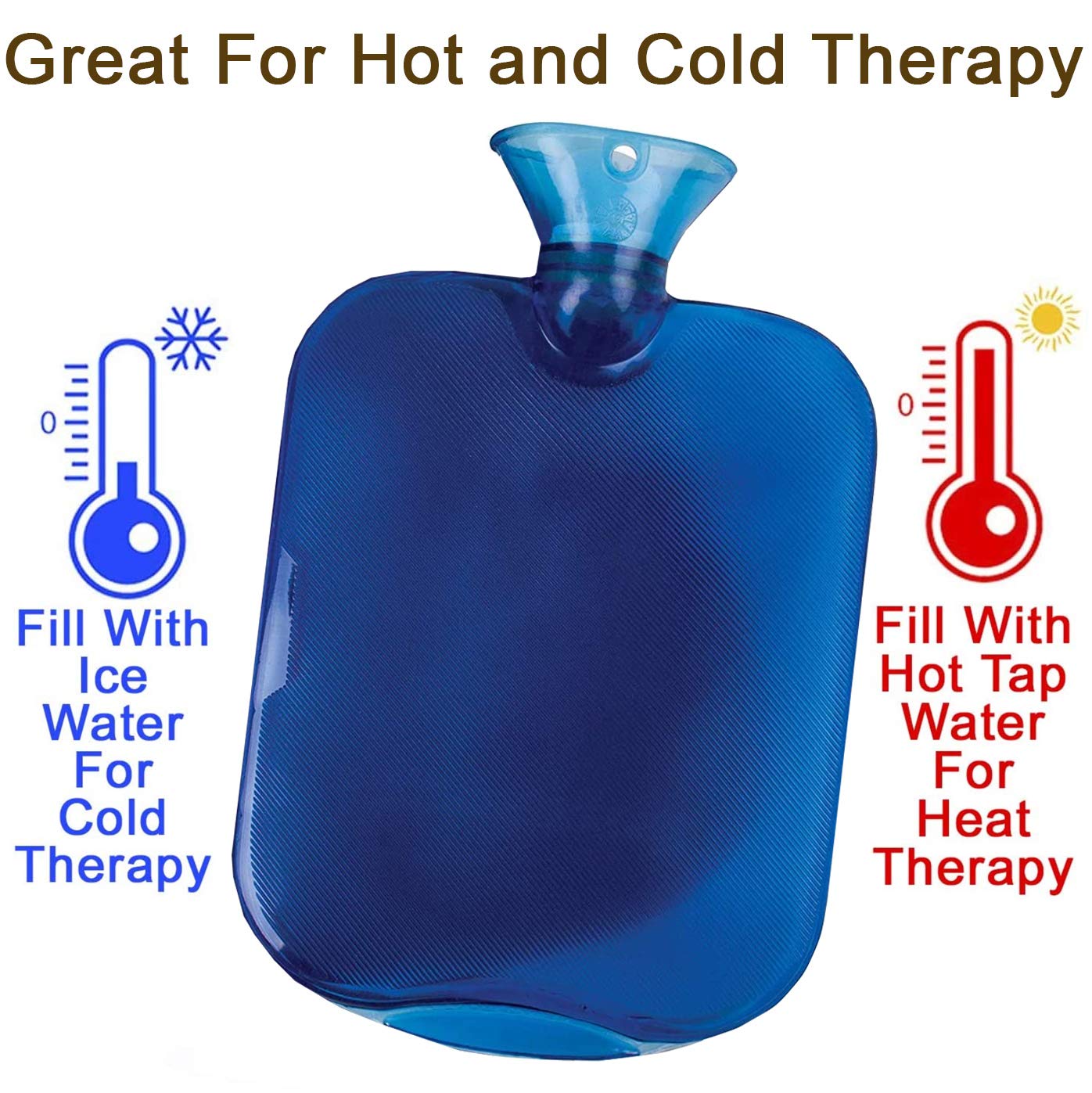 Foto 5 | Botella De Agua Caliente Carex Rubber Con Funda Para Terapia De Calor Y Frío - Venta Internacional.