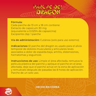 Foto 3 | Parche del Dragón Capsicum 30 mg 3 Piezas